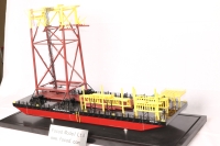 customized model of 91m barge with jacket